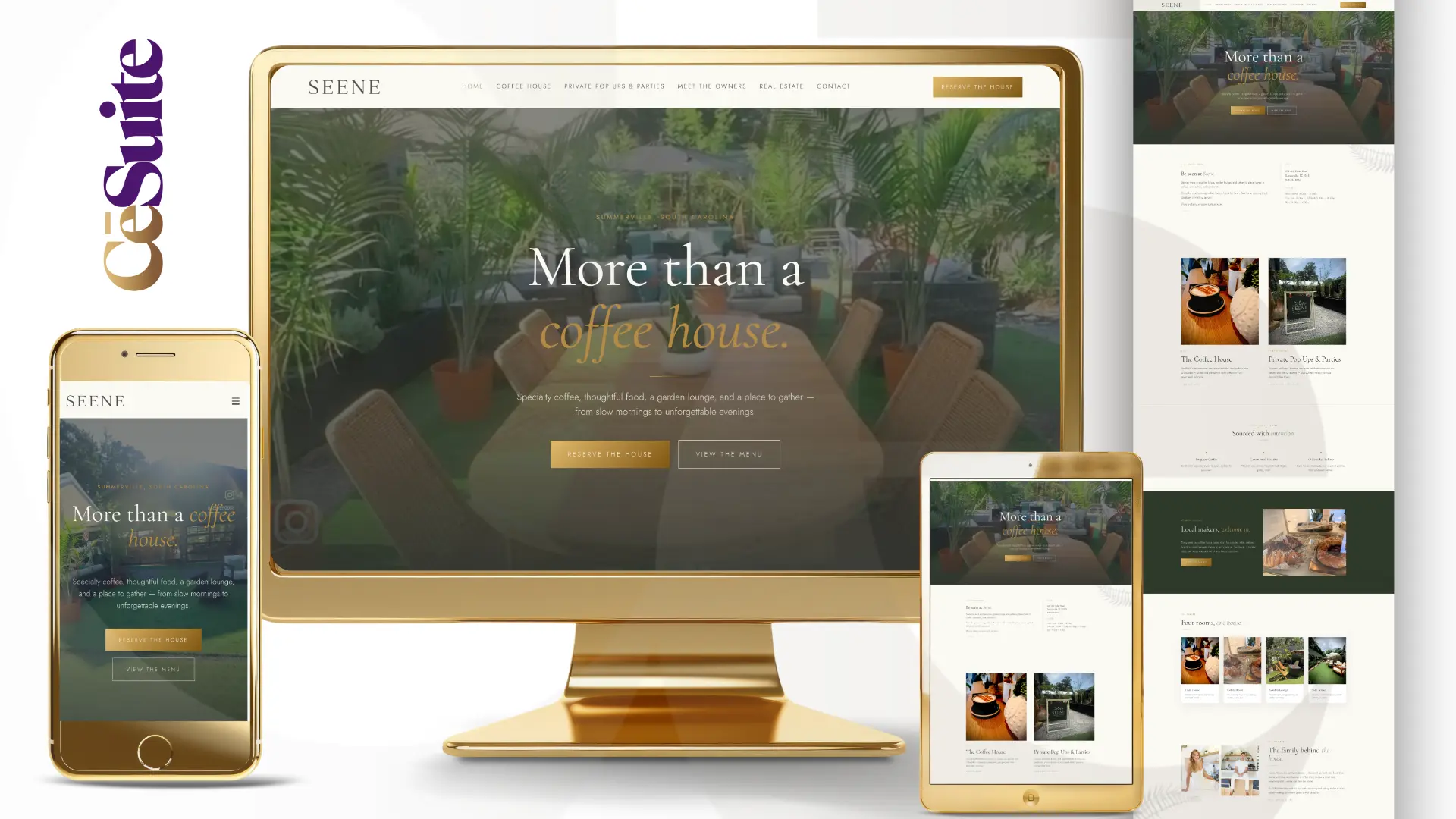 Seene Coffee House migration mockup