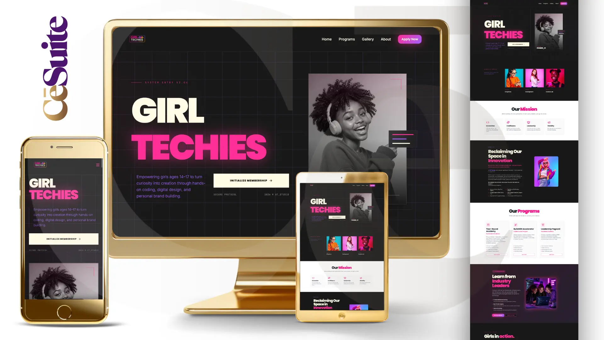 Girl Techies migration mockup
