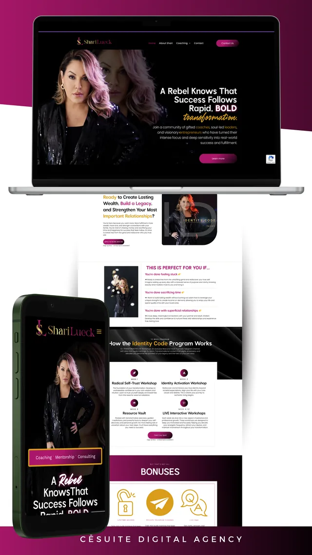 Shari Lueck — website by CēSuite Digital