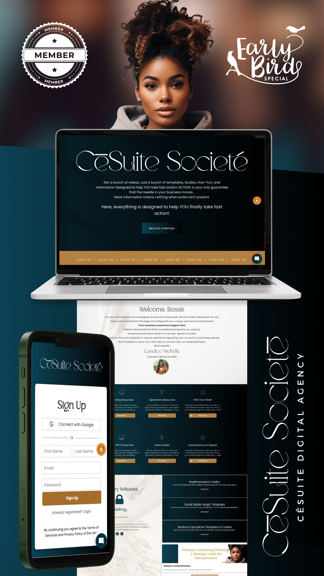 Societé website designed by CēSuite Digital
